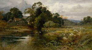 Lähellä Dorkingia, Surrey (öljy kankaalle) tekijältä John Horace Hooper
