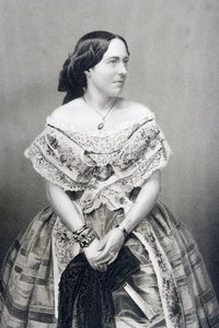 Clara Novello (1818-1908), kaiverrus D.J. Pound valokuvasta, Lontoossa 1860 julkaistusta The Drawing-Room of Eminent Personages, Volume 2