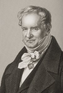 Friedrich Heinrich Alexander Humboldt (1769-1859), paroni von Humboldt, kaiverrus D.J. Pound valokuvasta, The Drawing-Room of Eminent Personages, Volume 2, julkaistu Lontoossa, 1860 (engra tekijältä John Jabez Edwin Paisley Mayall