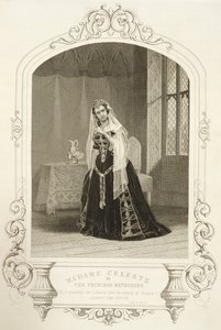 Madame Celeste prinsessa Katherinena, Henry V:n V näytös, kohtaus 2, dagerrotypiasta, kaivertanut George Hollis (1792-1842), pub. Kirjailija: John Tallis und Co. tekijältä John Jabez Edwin Paisley Mayall