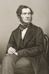 William Ewart Gladstonen (1809-98) kaiverrus D.J. Pound valokuvasta, Lontoossa 1860 julkaistusta The Drawing-Room of Eminent Personages, Volume 2 tekijältä John Jabez Edwin Paisley Mayall