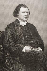 William Morley Punshon (1824-81), kaiverrus D.J. Pound valokuvasta, Lontoossa 1860 julkaistusta The Drawing-Room of Eminent Personages, Volume 2