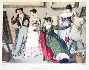 Les Dames Artistes, julkaisija Rodwell ja Martin, 1820 tekijältä John James Chalon