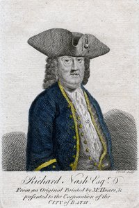 Richard Beau Nash, brittiläinen dandy, 1700-luku.