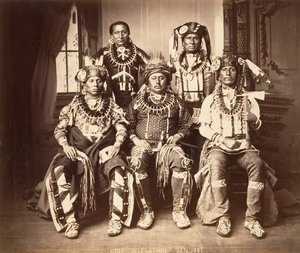 Otoe-Missourin edustajat, 1881. tekijältä John K. Hillers.