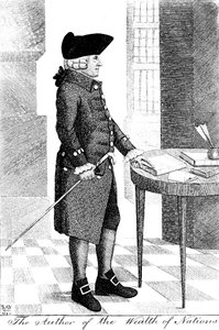 Adam Smith 1723-1790, skotlantilainen filosofi ja taloustieteilijä, 1790 tekijältä John Kay