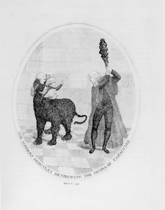 Moderni Herkules tuhoamassa fanatasismin hydran, 1789 tekijältä John Kay