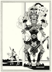 Kuvitus tarinaan Aladdin ja ihana lamppu (litho)