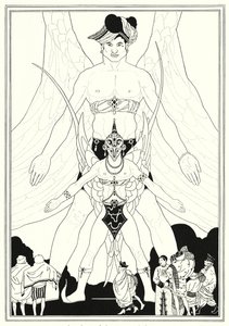 Kuvitus tarinaan Aladdin ja ihana lamppu (litho) tekijältä John Kettelwell