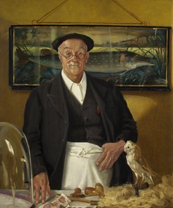 Mr. Chopping the Taxidermist (öljy kankaalle) tekijältä John Kynnersley Kirby