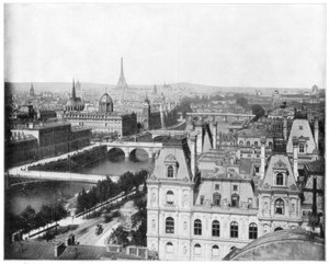 Panoraama Pariisista, Ranska, 1800-luvun loppu.