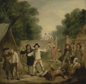 Hobin puolustus, n. 1725 (öljy kankaalle)