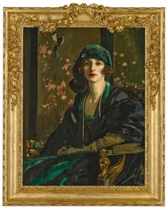 Nainen mustassa ja vihreässä: Freda Dudley Ward tekijältä John Lavery