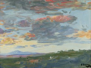 Ilta, Tanger (öljy kankaalle) tekijältä John Lavery