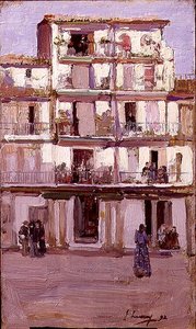 Talo Tangerissa (öljy kankaalle) tekijältä John Lavery