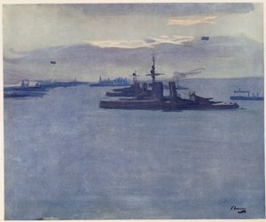 Firth of Forth, tuuli, 1917, teoksesta Brittiläiset taiteilijat rintamalla, jatkoa teoksesta Länsirintama, 1918.