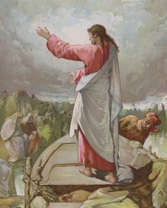 Jeesus saarnaa veneestä