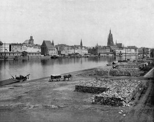 Frankfurt Meinillä saksassa, n. 1900 (m/v valokuva)