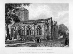Magdalenin kirkko, Broad Street, Oxford, 1833.
