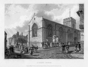 St Ebbesin kirkko, Oxford, 1835.