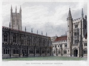Cloister, Magdalen College, Oxfordin yliopisto, 1800-luku.
