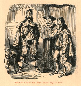 Charles I. ei tiedä mihin suuntaan kääntyä, 1897. tekijältä John Leech