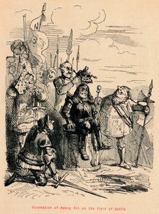 Henrik VII:n kruunaus taistelukentällä, tekijältä John Leech