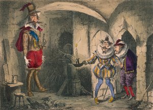 Suffolk ja Mounteagle löysivät Guido Fawkesin, 1850 tekijältä John Leech