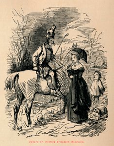 Edward IV, tapasi Elizabeth Woodvillen, c1860, c1860. tekijältä John Leech