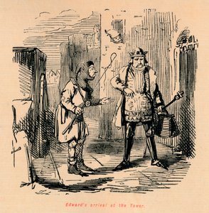 Edwardsin saapuminen torniin, c1860, c1860 tekijältä John Leech