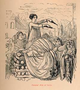 Funeral Pile of Sulla, 1852 tekijältä John Leech