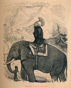 Hannibal ylittää Alpit, 1852 tekijältä John Leech