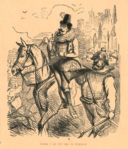 James I matkalla Englantiin, 1897. tekijältä John Leech