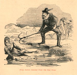 Kuningas James pelastettiin New Riveristä, 1897. tekijältä John Leech