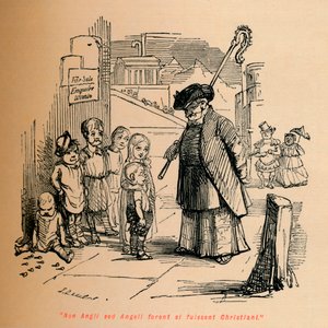 He eivät olisi englantilaisia, mutta olisivat enkeleitä, jos he olisivat olleet kristittyjä, c1860, c1860 tekijältä John Leech