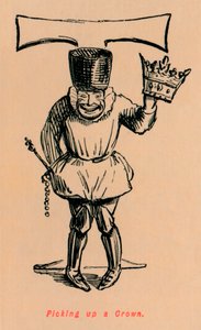 Kruunun poimiminen, c1860, c1860 tekijältä John Leech