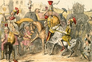 Pyrrhus saapuu Italiaan ryhmänsä kanssa tekijältä John Leech