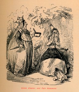 Kuningatar Eleanor ja Fair Rosamond, c1860, c1860 tekijältä John Leech