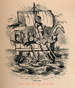 Roomalainen sodan mies, niukasta mitalista, 1852 tekijältä John Leech