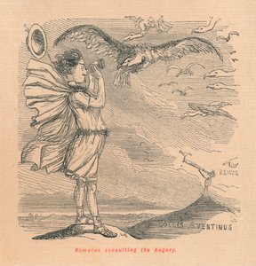 Romulus neuvoo Auguryssa, 1852 tekijältä John Leech