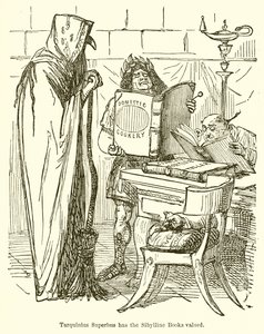 Tarquinius Superbus arvioi Sibylline-kirjoja. tekijältä John Leech