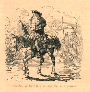 Buckinghamin herttua epäilee, että häntä tarkkaillaan, 1897. tekijältä John Leech