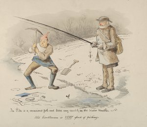 Hauki on ahne kala ja puree helposti talvikuukausien herrasmies..., 1830-64. tekijältä John Leech