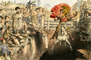 Urhea Curtius hyppää kuiluun tekijältä John Leech