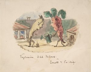 Vegetarian Odd Fellows: or, Carrott ja Pa-Snip, 1837-64. tekijältä John Leech