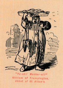 Jaa-ah! Makrilli! William of Trumpington, St. Albansin apotti, tekijältä John Leech