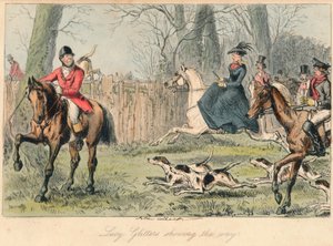Lucy Glitters näyttämässä tietä, 1865. Taiteilijat: John Leech, Hablot Knight Browne. tekijältä John Leech and Hablot Knight Browne