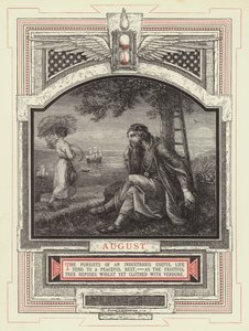 elokuu (kaiverrus) tekijältä John Leighton