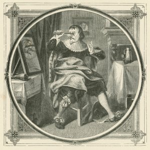 Joka leikkaa nenänsä irti, häikäisee omia kasvojaan (kaiverrus) tekijältä John Leighton