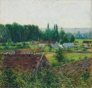 Maatilat Givernyssä, noin 1890 tekijältä John Leslie Breck